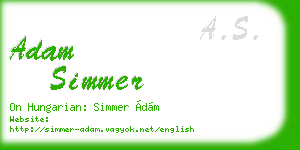 adam simmer business card