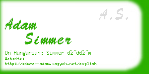 adam simmer business card